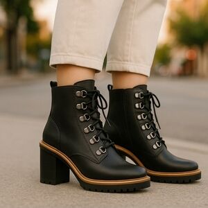 A New Day-Women's Black Tessa 4" heel Ankle boots size 8.5